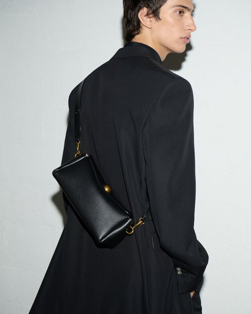 Bolso Carrousel de piel de vaca negra - Hombre - 8 - AMI Paris - Ami Paris