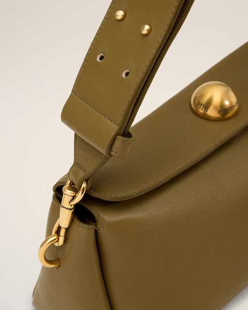Borsa Carrousel in pelle kaki - Donna - 13 - AMI Paris - Ami Paris
