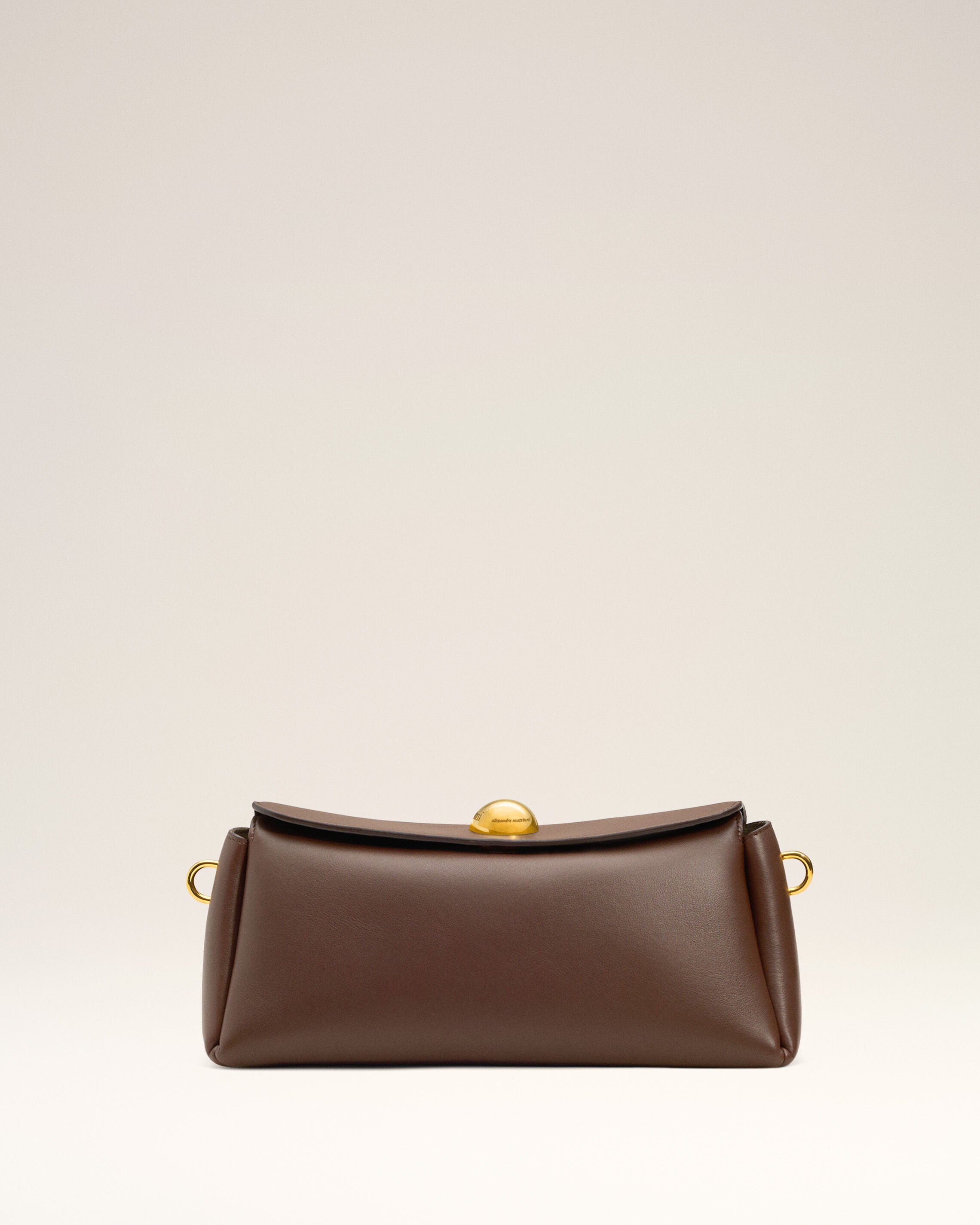 Bolso Carrousel de piel lisa marrón - 10