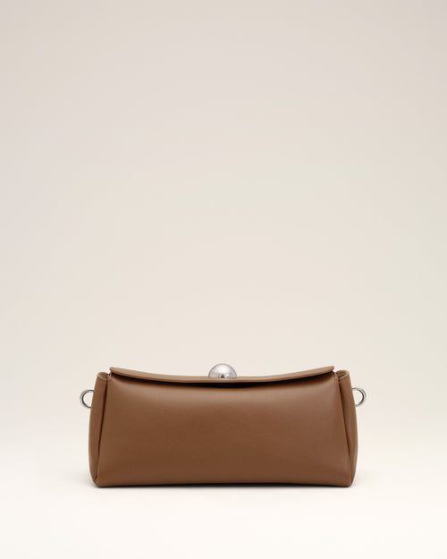 Bolso Carrousel de cuero de becerro marrón - Mujer - 11 - AMI Paris - Ami Paris