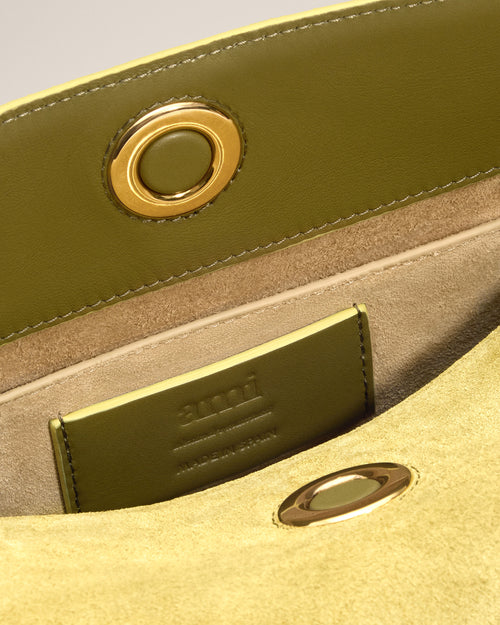 Green Suede Leather Carrousel Bag - 14 - Ami Paris