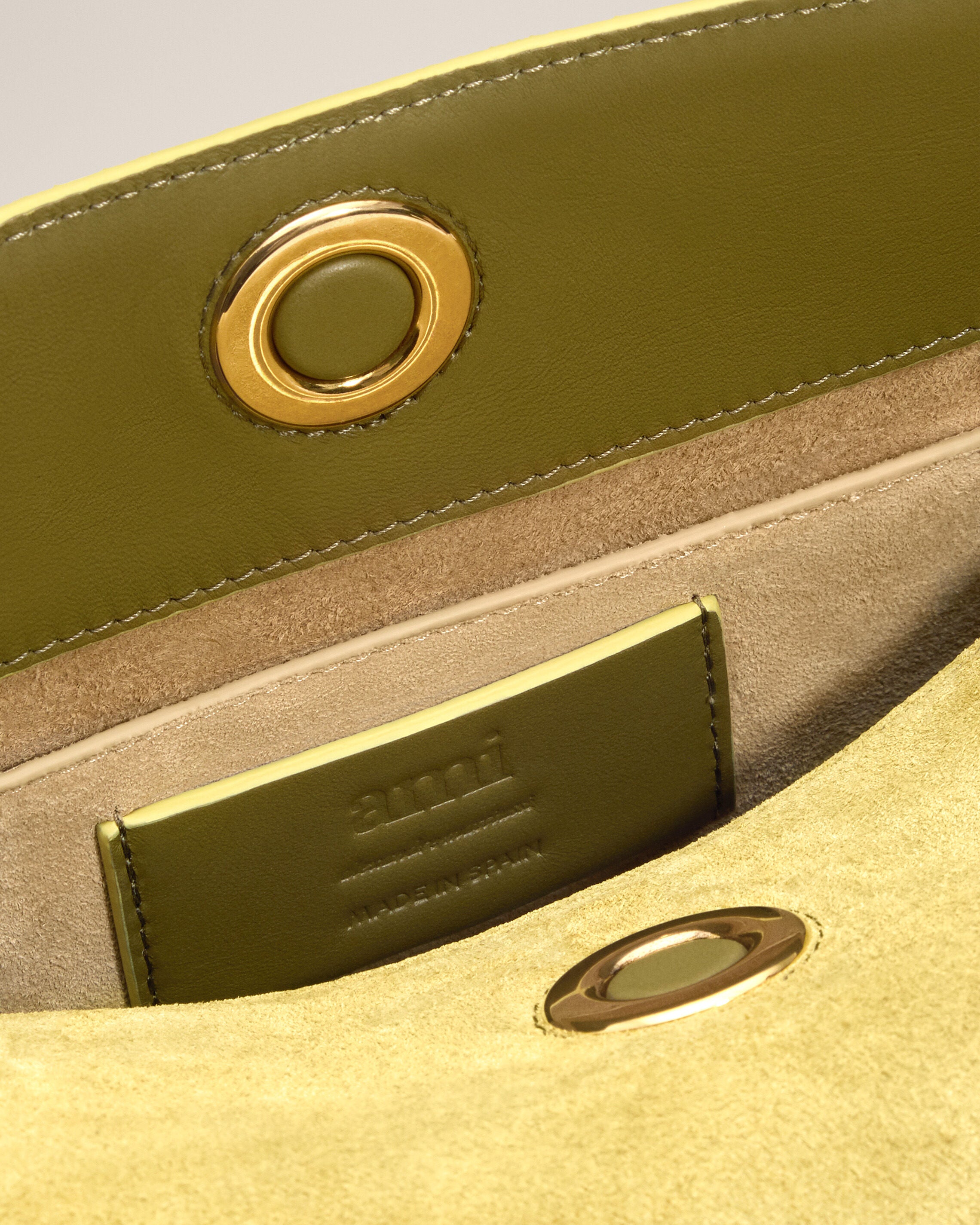 Green Suede Leather Carrousel Bag - 14