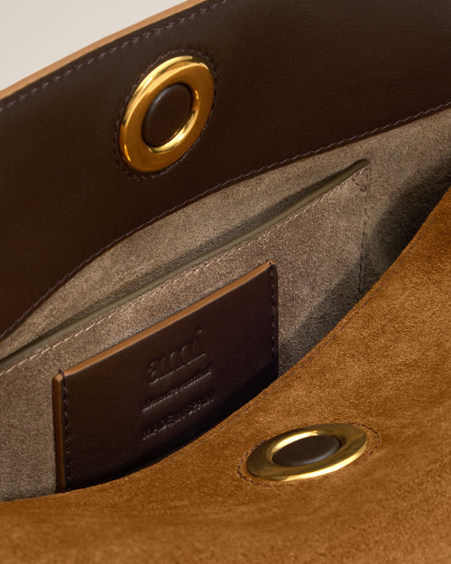 Brown Suede Leather Carrousel Bag - 7 - Ami Paris