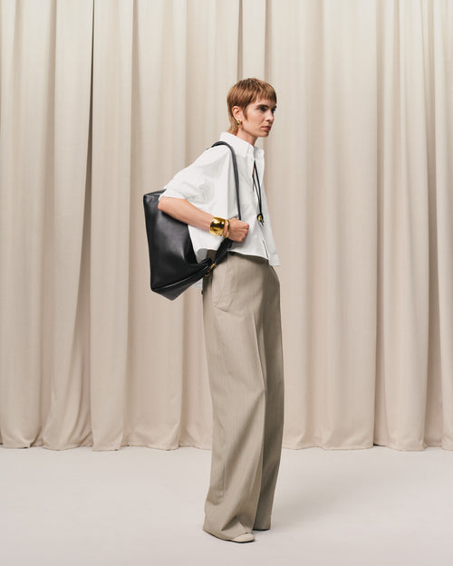 Black Leather Large Carrousel Bag - 15 - Ami Paris