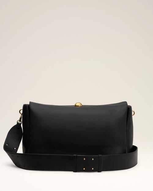 Bolso Carrousel grande de piel negra - Hombre - 5 - AMI Paris - Ami Paris