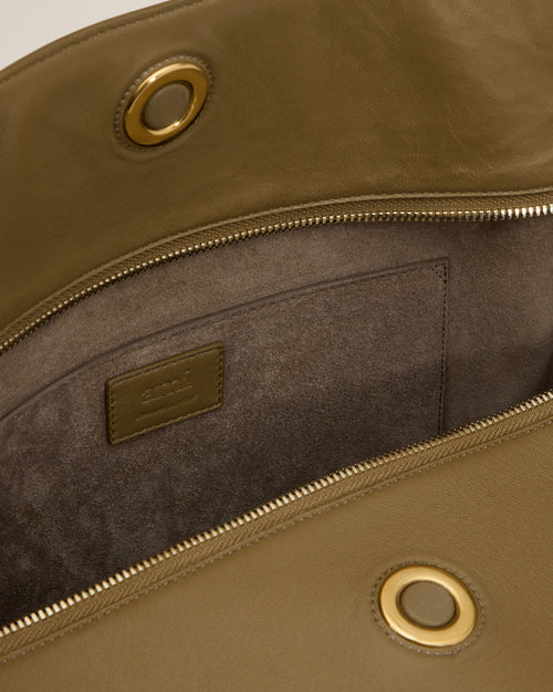 Grand Sac Kaki Carrousel En Cuir - 7 - Ami Paris