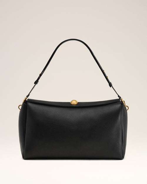 Black Leather Large Carrousel Bag - 1 - Ami Paris