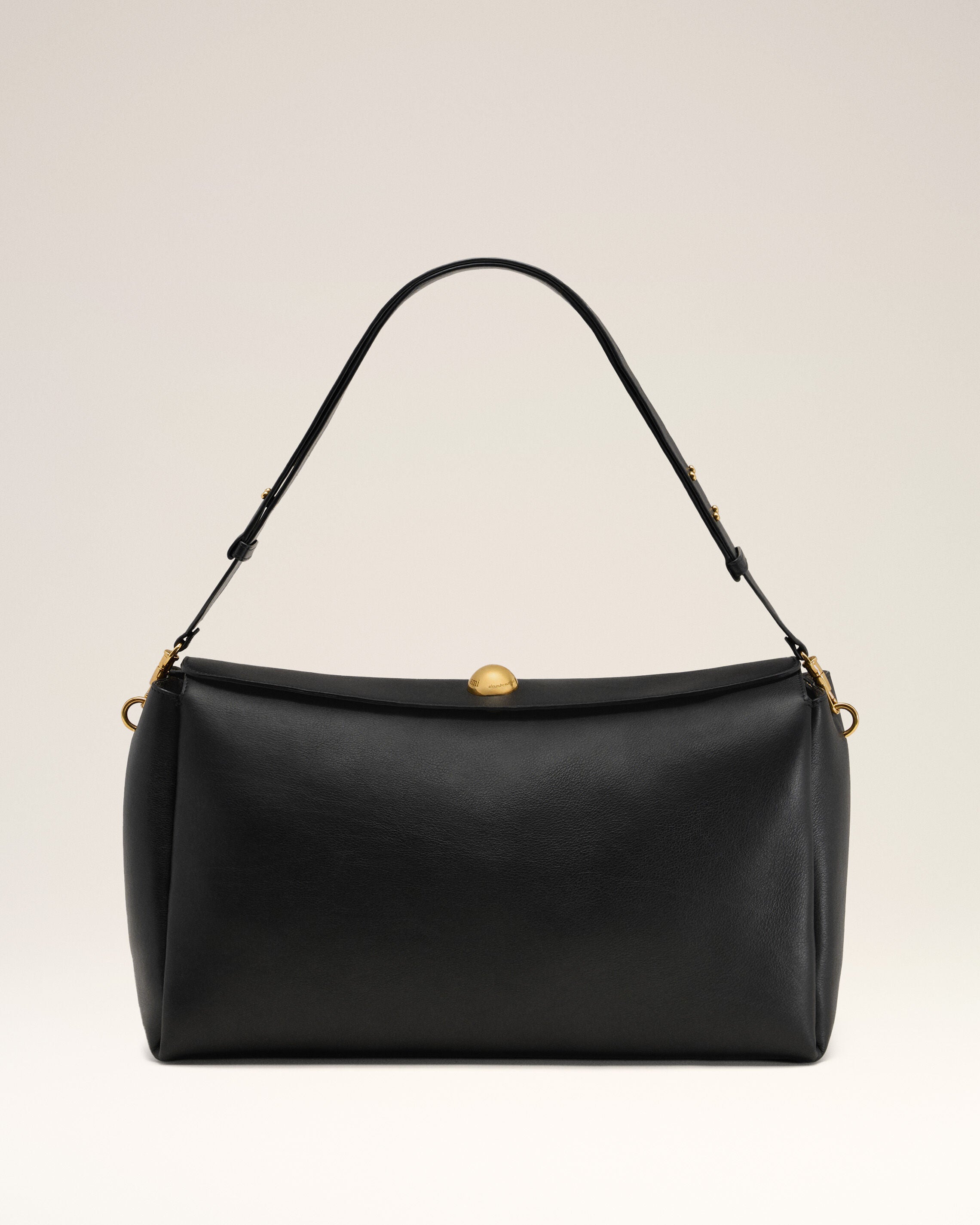 ブラック レザー ラージ カルーセル バッグ ブラック | AMI PARIS