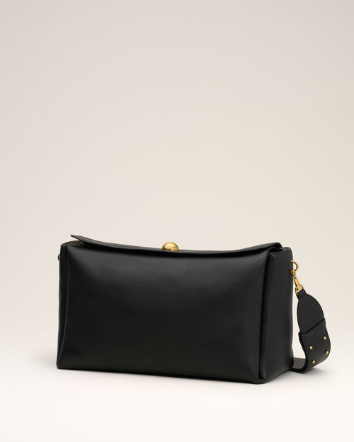 Black Leather Large Carrousel Bag - Woman - 11 - AMI Paris - Ami Paris