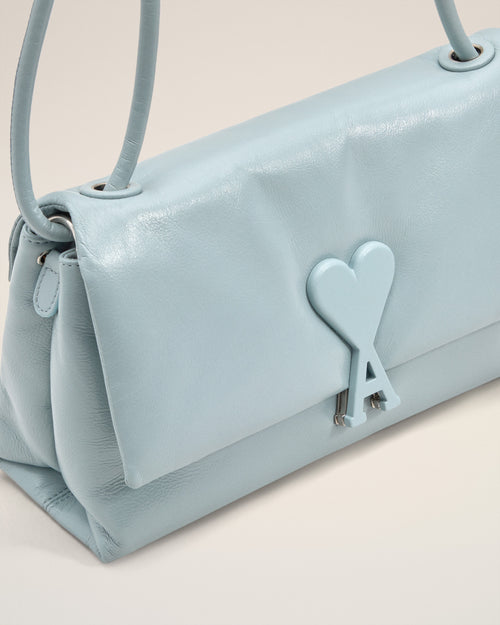 Blue Smooth Leather Voulez Vous Bag - 11 - Ami Paris