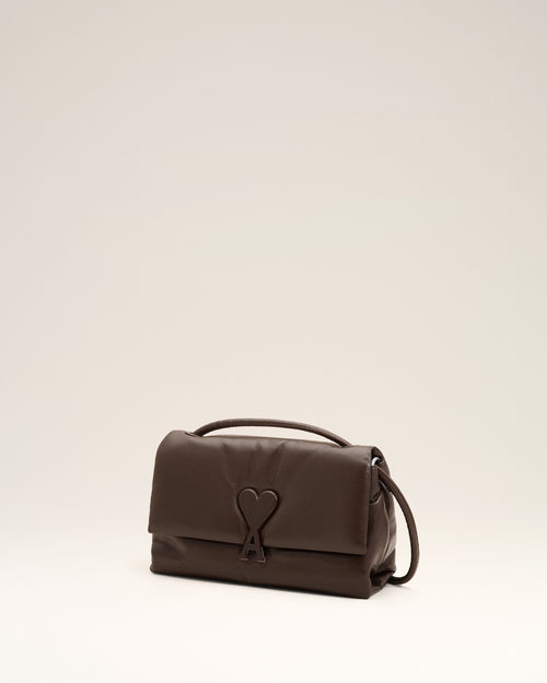 Bolso Voulez-Vous de cuero de vaca marrón - Mujer - 9 - AMI Paris - Ami Paris