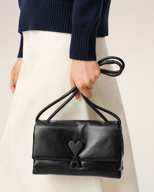 Black Cowhide Leather Voulez-Vous Bag - 9 - Ami Paris