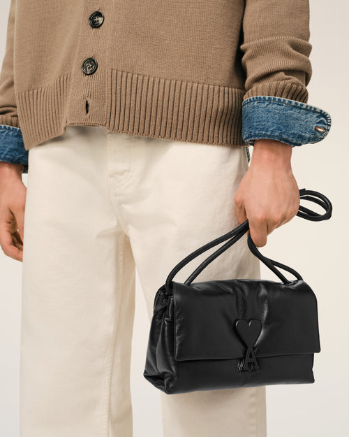 Black Cowhide Leather Voulez-Vous Bag - 2 - Ami Paris