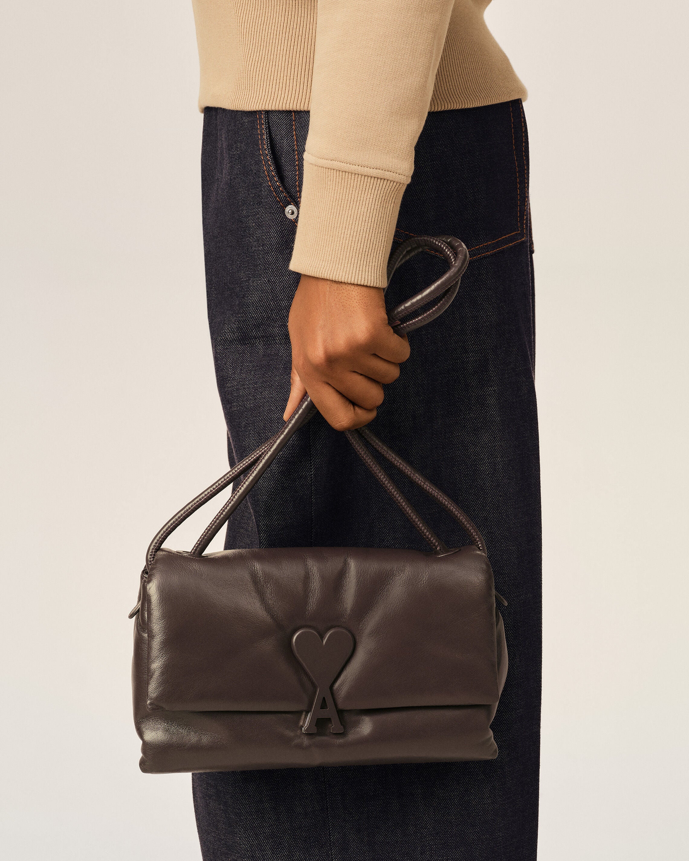 Bolso Voulez-Vous de cuero de vaca marrón - 8