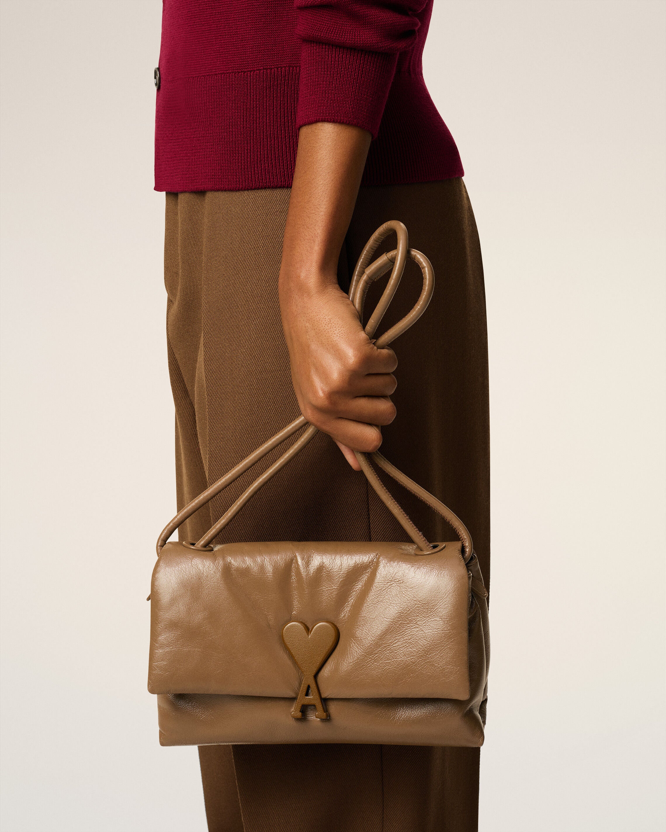 Borsa Voulez-Vous in pelle liscia marrone - 8