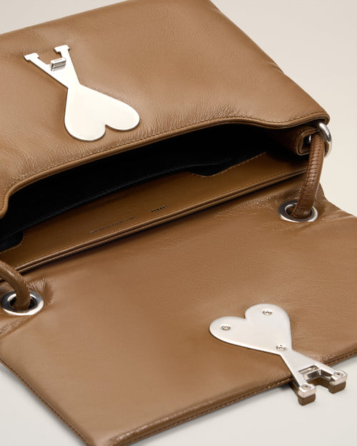 Brown Smooth Leather Voulez Vous Bag - Woman - 11 - AMI Paris - Ami Paris