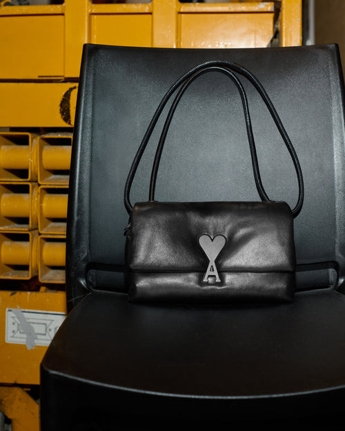 Bolso Voulez-Vous de piel de vaca negra - Hombre - 7 - AMI Paris - Ami Paris