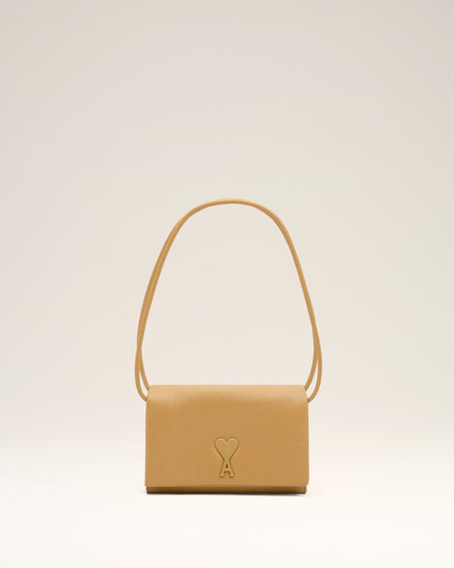 Portafoglio con tracolla Voulez-Vous in pelle bovina gialla - Donna - 12 - AMI Paris - Ami Paris