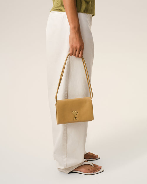                             Yellow Cowhide Leather Voulez-Vous Wallet On Strap - 3                         - Ami Paris