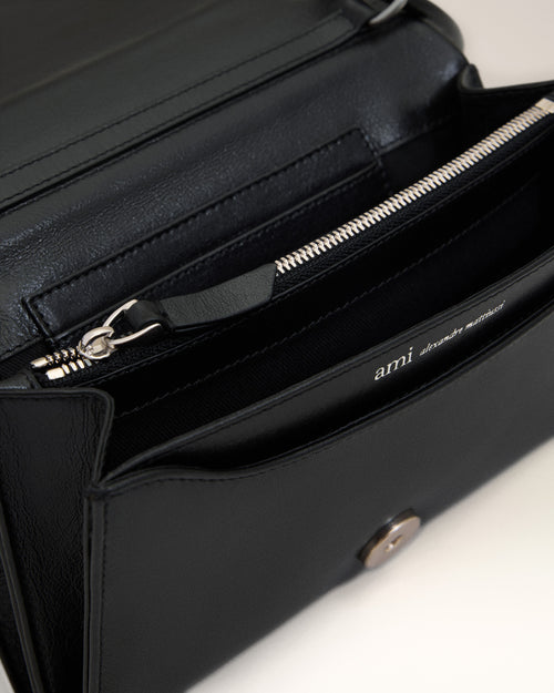 Cartera con correa Voulez-Vous de piel de vaca negra - Mujer - 12 - AMI Paris - Ami Paris