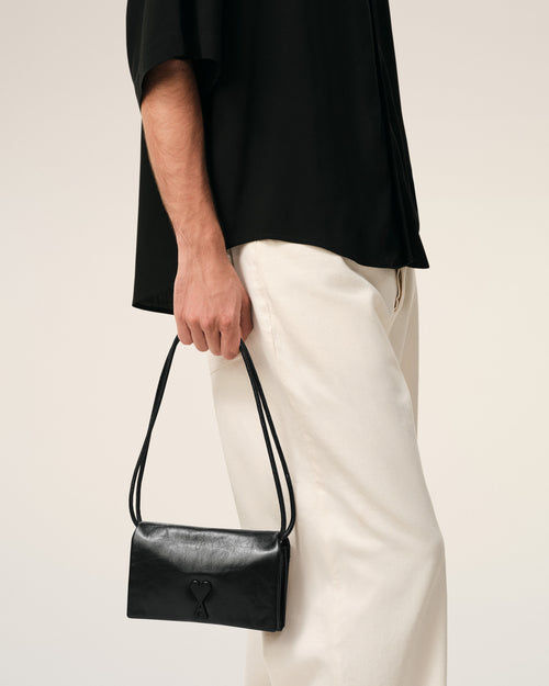 Portefeuille A Bandoulière Voulez-Vous Noir en Cuir De Vachette - 2 - Ami Paris