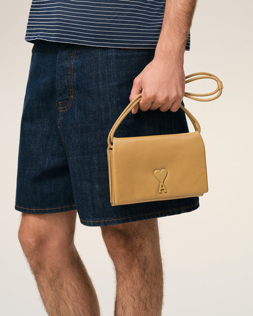 Yellow Cowhide Leather Voulez-Vous Wallet On Strap - 2 - Ami Paris