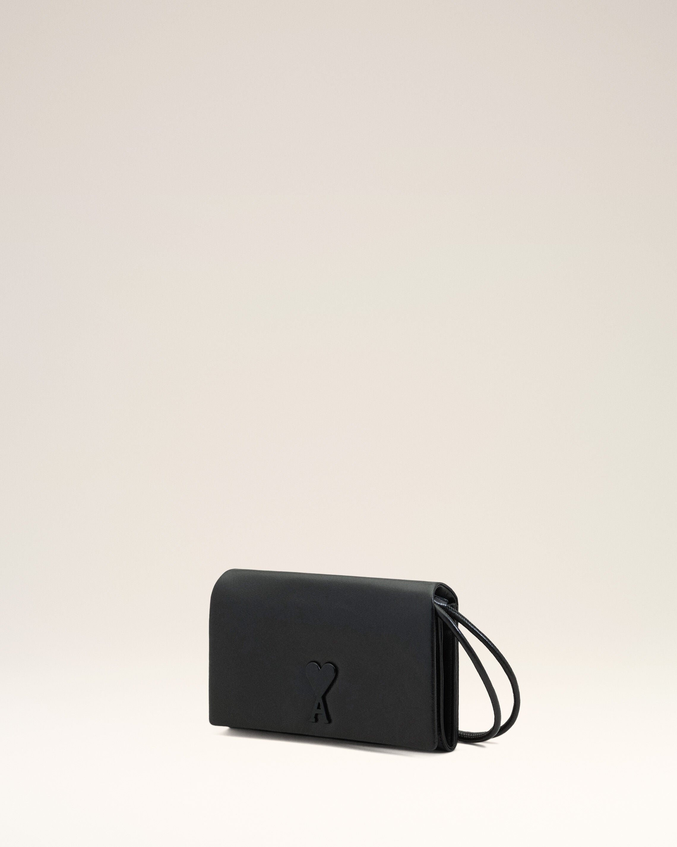 Black Cowhide Leather Voulez-Vous Wallet On Strap - 9