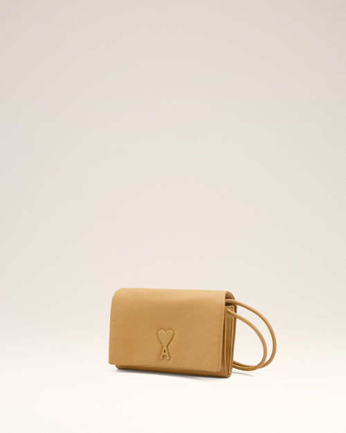 Yellow Cowhide Leather Voulez-Vous Wallet On Strap - 9 - Ami Paris