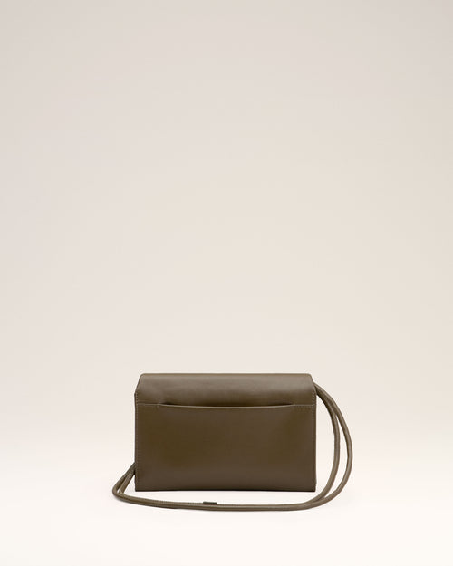 Portefeuille Kaki A Bandoulière Voulez-Vous En Cuir - 4 - Ami Paris