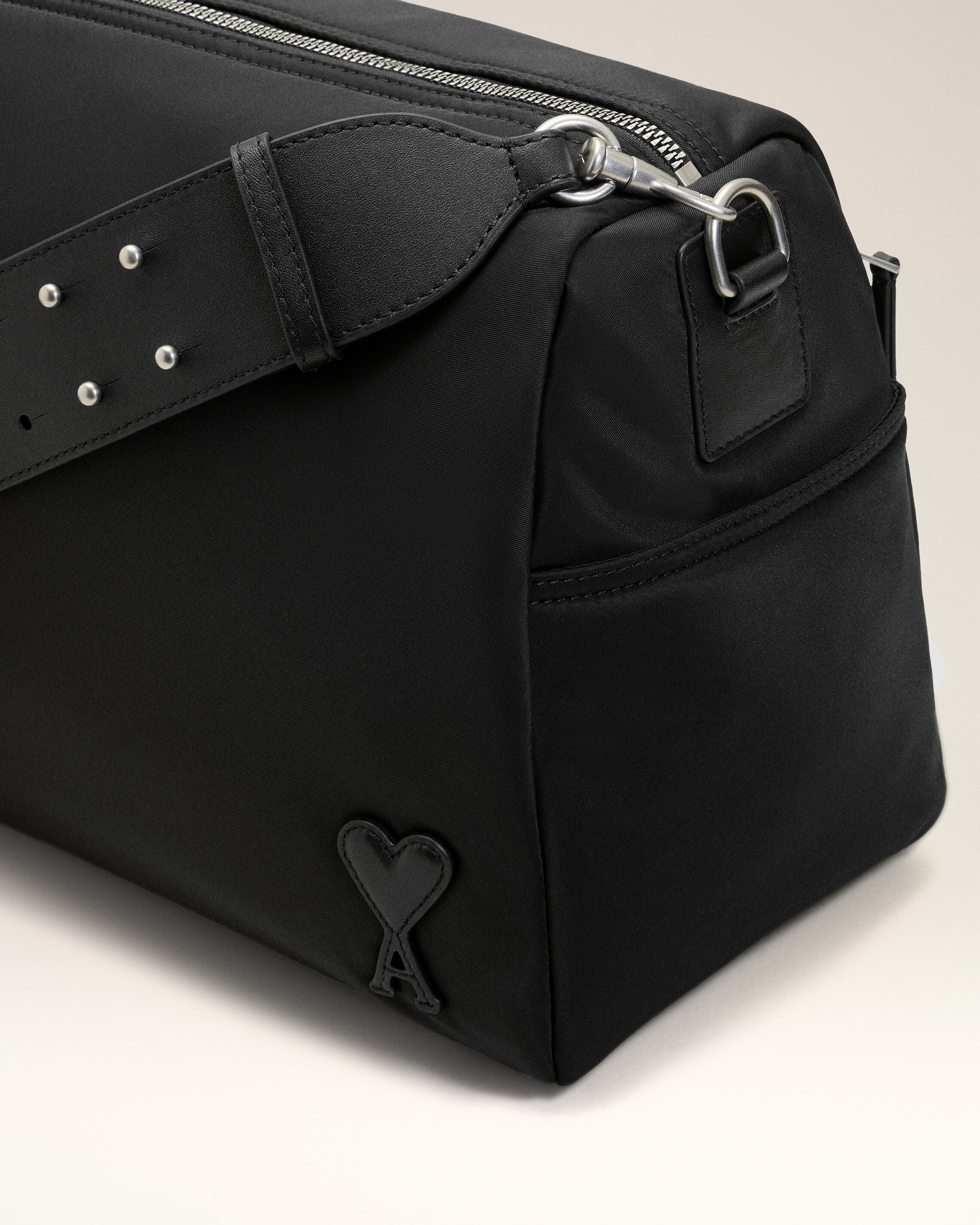 Large Black Nylon Marcel Bag - 5