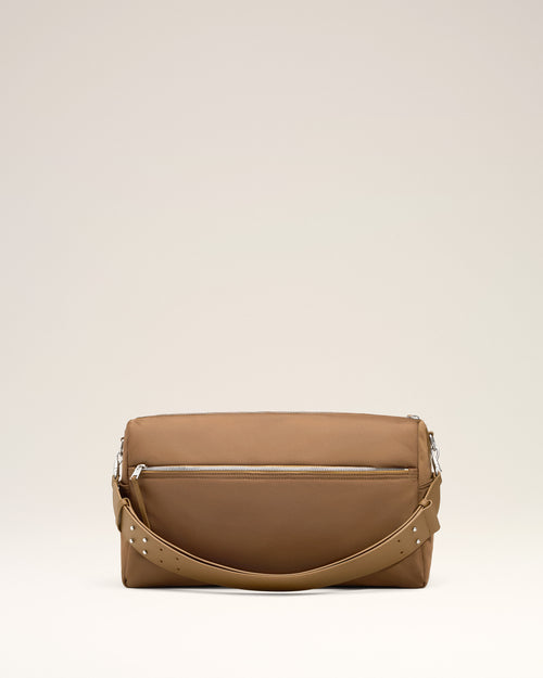 Bolso grande Marcel de lona de nailon marrón - 10 - Ami Paris