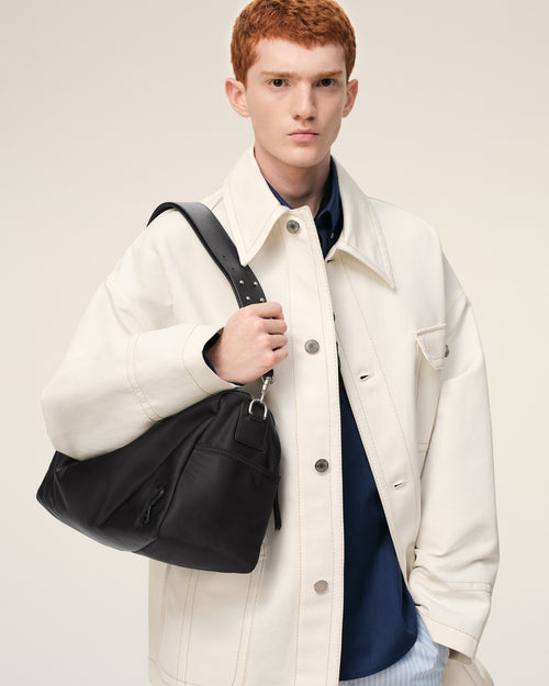 Zaino grande Marcel in tela di nylon nera - 2 - Ami Paris