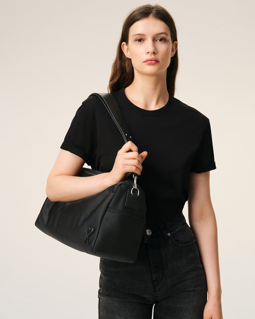 Black Nylon Marcel Large Bag - 4 - Ami Paris