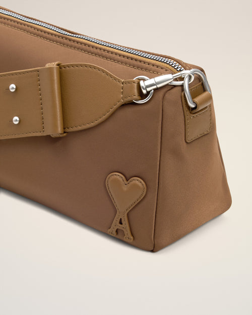 Bolso Marcel de lona de nailon marrón - Hombre - 5 - AMI Paris - Ami Paris
