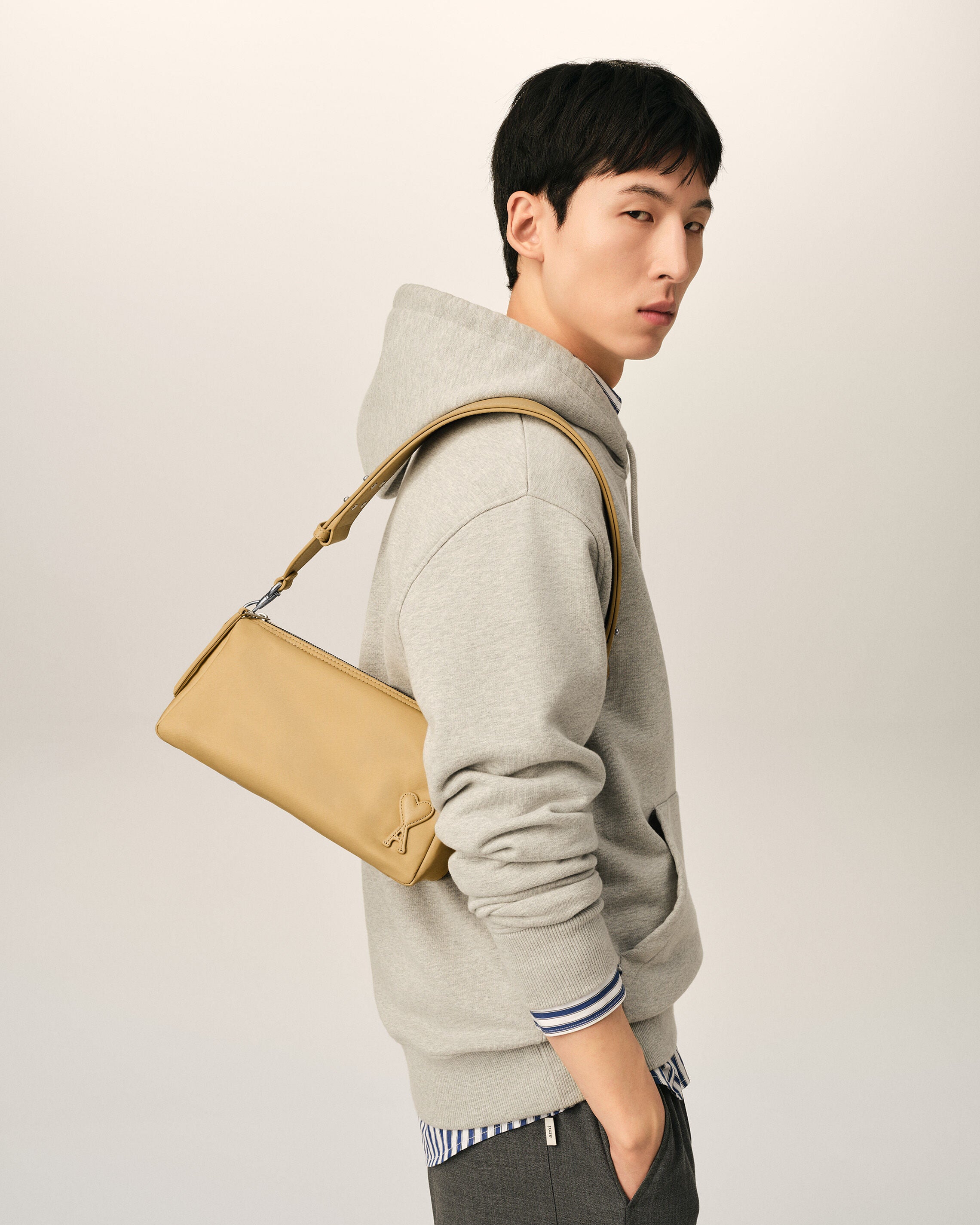 Beige nylon Marcel bag - 2