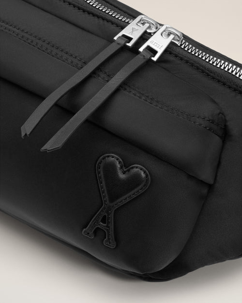 Black Nylon Canvas Marcel Bumbag - 5 - Ami Paris