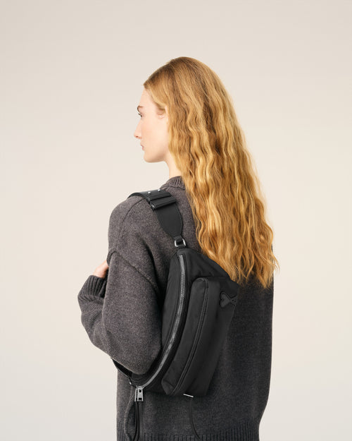                                     Black Nylon Canvas Marcel Bumbag - 3                                 - Ami Paris