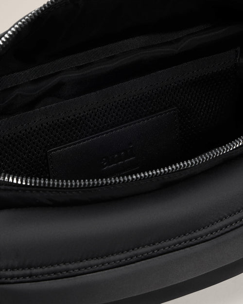 Black Nylon Canvas Marcel Bumbag - 6 - Ami Paris