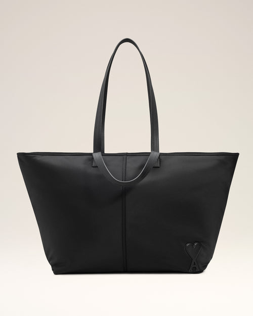                             Black Nylon Canvas Marcel Shopping Bag - 3                         - Ami Paris
