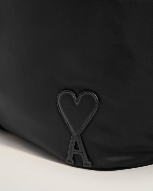 Black Nylon Canvas Marcel Shopping Bag - 5 - Ami Paris