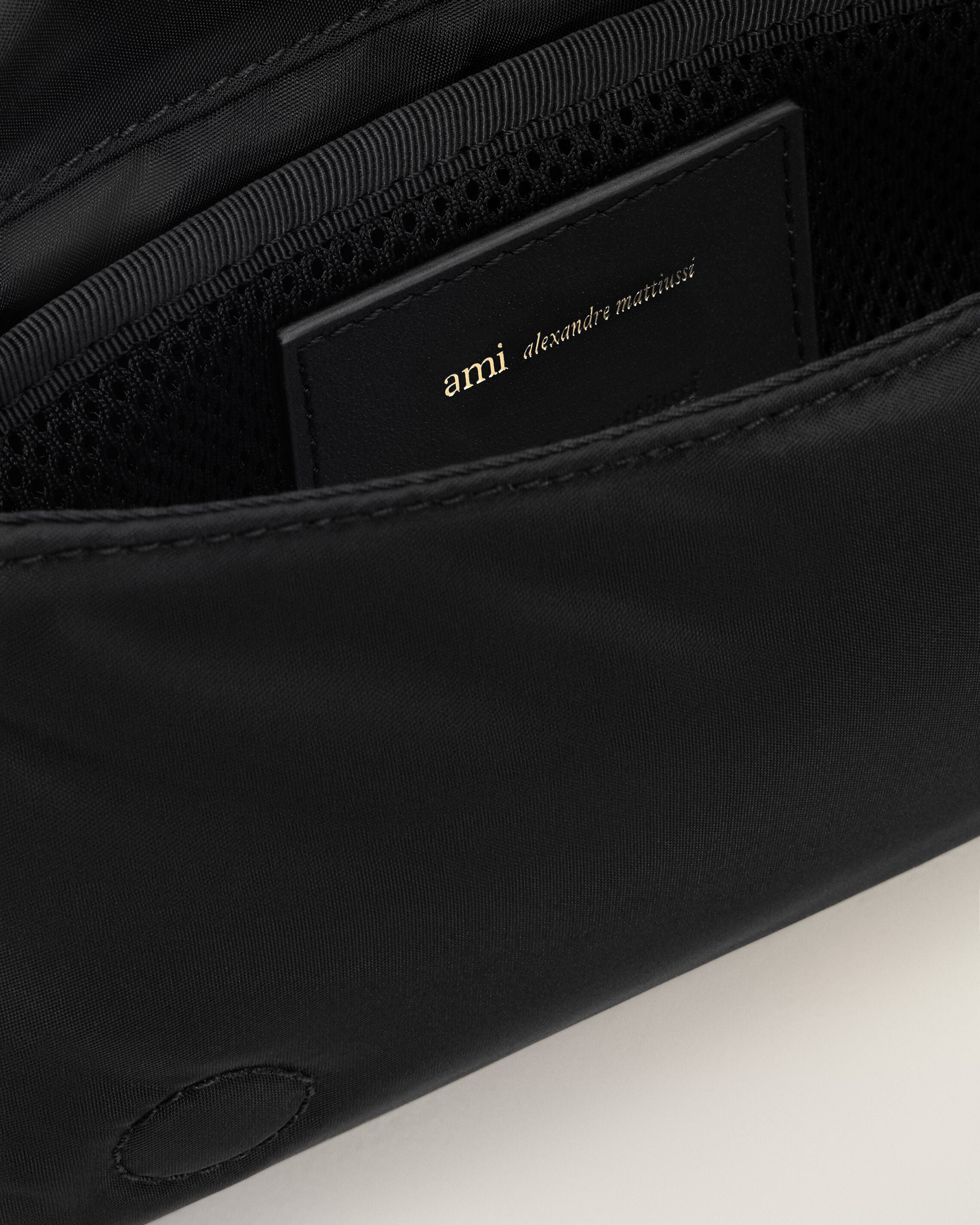 BLACK Black Nylon Canvas Marcel Lunch Box Bag | AMI PARIS