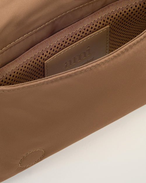 Brown Nylon Canvas Marcel Lunch Box Bag - 11 - Ami Paris