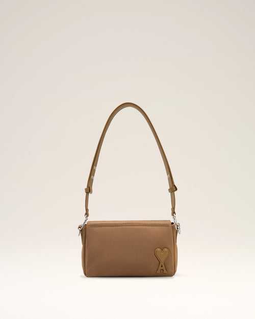Brown Nylon Canvas Marcel Lunch Box Bag - HAZELNUT - Ami Paris