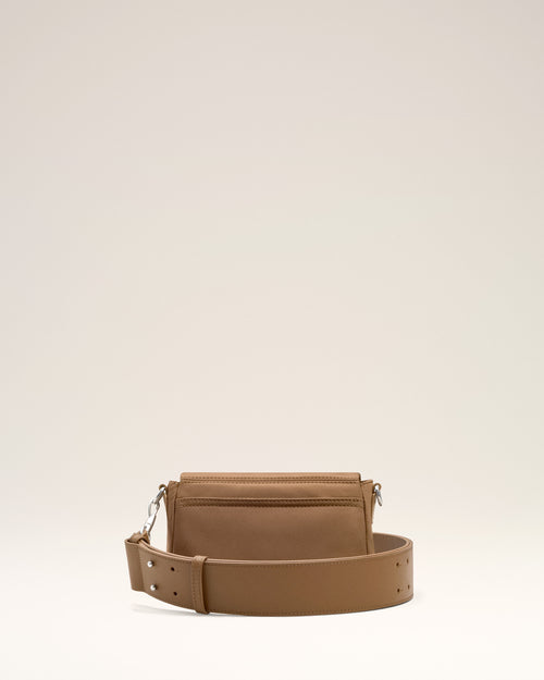 Brown Nylon Canvas Marcel Lunch Box Bag - 9 - Ami Paris