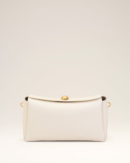 Sac Carrousel Moyen Blanc en Cuir De Veau - Homme - 3 - AMI Paris - Ami Paris