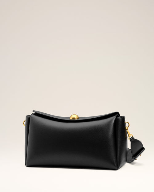 Black Cow Leather Carrousel Medium Bag - 12 - Ami Paris