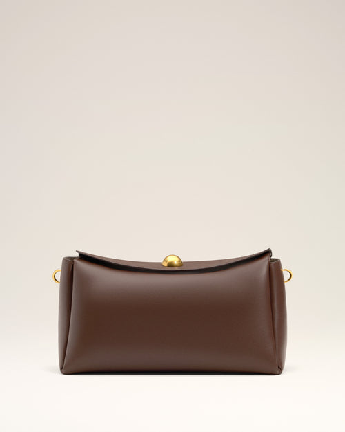 Bolso mediano Carrousel de piel lisa marrón - 3 - Ami Paris