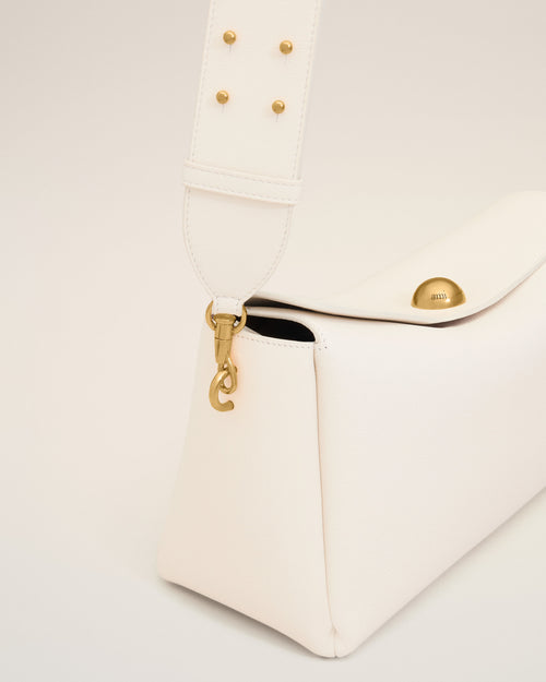 White Cow Leather Carrousel Medium Bag - Woman - 13 - AMI Paris - Ami Paris