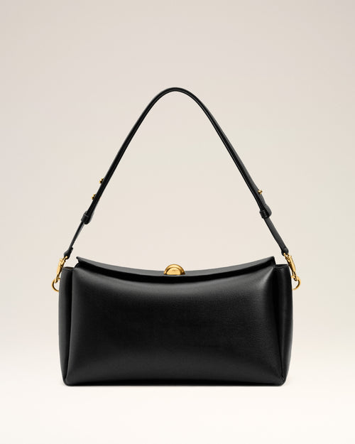 Medium black cow leather Carrousel bag - Man - 1 - AMI Paris - Ami Paris