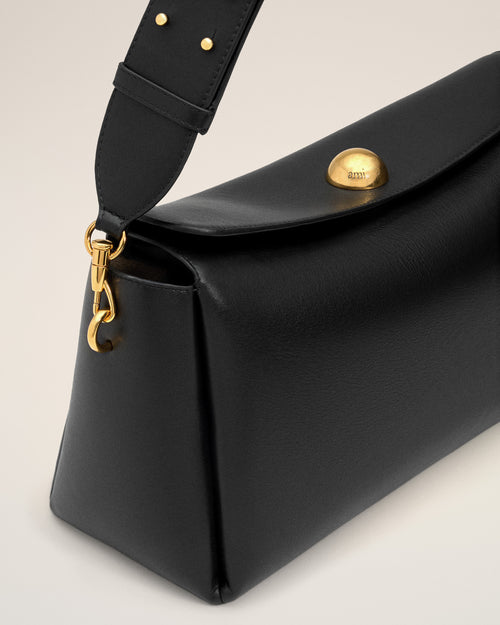 Medium black cow leather Carrousel bag - Man - 6 - AMI Paris - Ami Paris